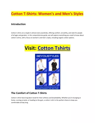 Cotton Tshirts