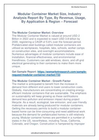 Modular Container Market