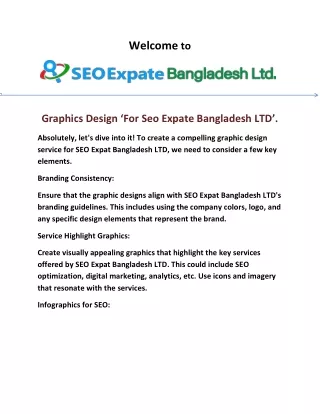 Graphics Design ‘For Seo Expate Bangladesh LTD’.