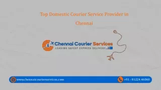 Top Domestic Courier Service Provider in Chennai