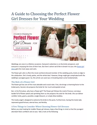 A Guide to Choosing the Perfect Flower Girl Dresses for Your Wedding.docx