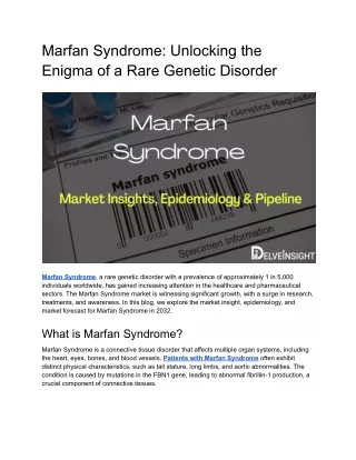 Marfan Syndrome Market