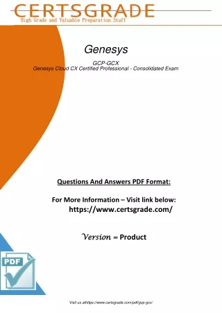 Pass Gcp-Gcx Genesys Cloud CX Study Guide Exam PDf Dumps Questions and Answers