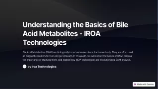 Understanding the Basics of Bile Acid Metabolites