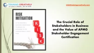 The Crucial Role of Stakeholders in Business and the Value of APMG Stakeholder Engagement Certification