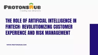 The Role of Artificial Intelligence in FinTech | Protonshub Technologies