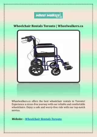 Knee Scooter Rental Toronto | Wheelwalkers.ca