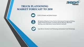 Truck Platooning Market Global Size, Growth Status & Latest Application