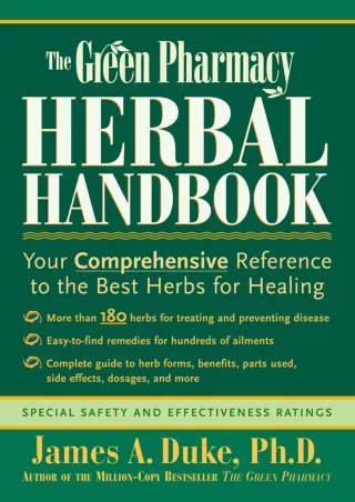 Epub The Green Pharmacy Herbal Handbook: Your Comprehensive Reference to the Best