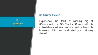 Sg Trusted Casino  S9asbet.net