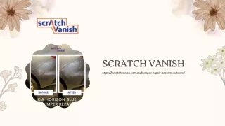 Bumper Scratch Repair Eastern Suburbs | Scratchvanish.com.au