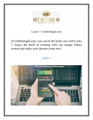 Lucky 7 Getbettingid