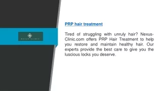 Prp Hair Treatment | Nexus-clinic.com