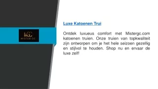 Luxe katoenen trui | Mistergc.com