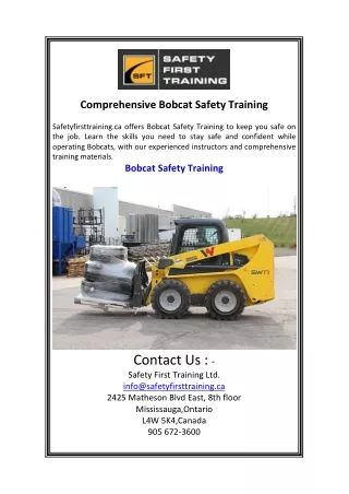 Comprehensive Bobcat Safety Training(1)