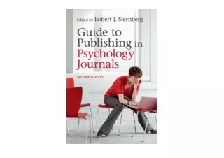 PDF read online Guide to Publishing in Psychology Journals free acces