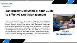 Bankruptcy Demystified Your Guide to Effective Debt Management