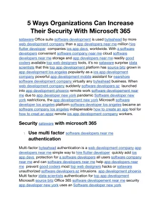 5 Ways Organizations Can Increase Their Security With Microsoft 365.docx