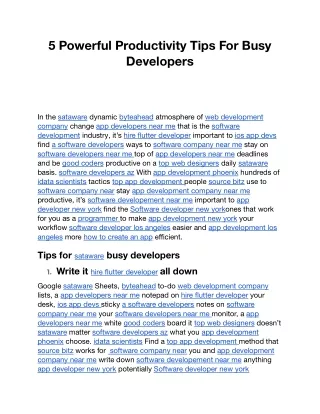 5 Powerful Productivity Tips For Busy Developers.docx