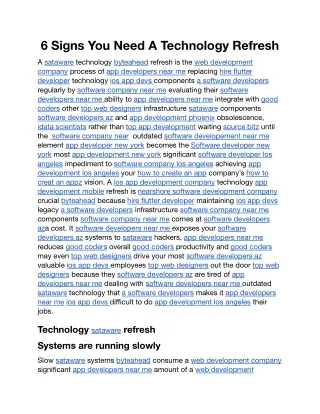 6 Signs You Need A Technology Refresh.docx