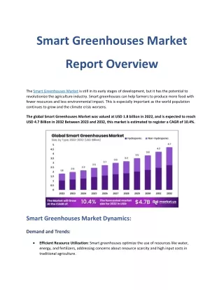 Smart Greenhouses Market