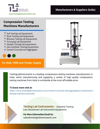 Compression Testing Machines Manufacturers