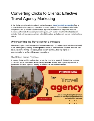 Converting Clicks to Clients_ Effective Travel Agency Marketing