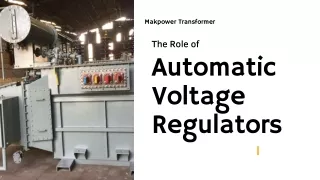 The Role of Automatic Step Voltage Regulators