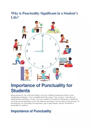 Why is Punctuality Significant in a Student