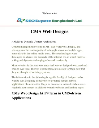 CMS Web Designs