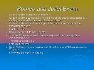 Romeo and Juliet Exam