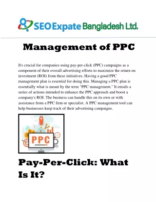 Management of PPC