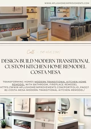 Design Build Modern transitional custom Kitchen Home Remodel Costa Mesa