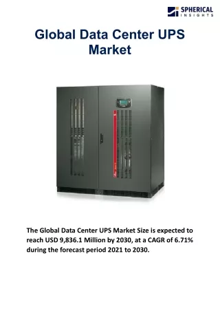 Global Data Center UPS Market