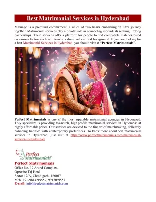 Best Matrimonial Services in Hyderabad