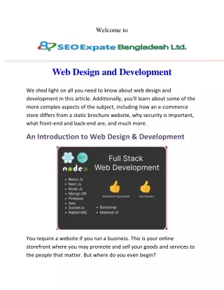 Web Design and Development