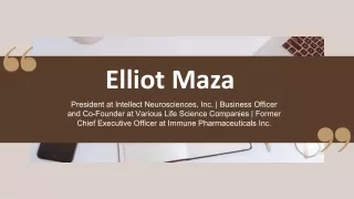 Elliot Maza - A Seasoned Professional From Fort Lee, NJ