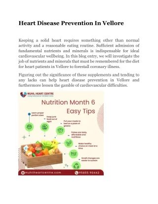 Heart Disease Prevention In Vellore