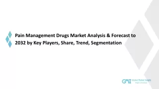 Pain Management Drugs Market Size Development Trends, Competitive Landscape