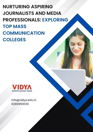 Nurturing Aspiring Journalists and Media Professionals Exploring Top Mass Communication Colleges