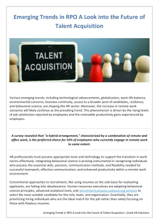 Emerging Trends in RPO: A Look into the Future of Talent Acquisition