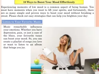 10 Ways to Boost Your Mood Effortlessly - HH&CS