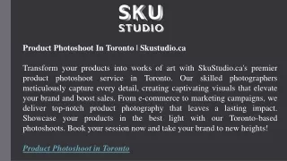 Product Photoshoot In Toronto  Skustudio.ca