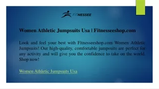 Women Athletic Jumpsuits Usa  Fitnesseeshop.com