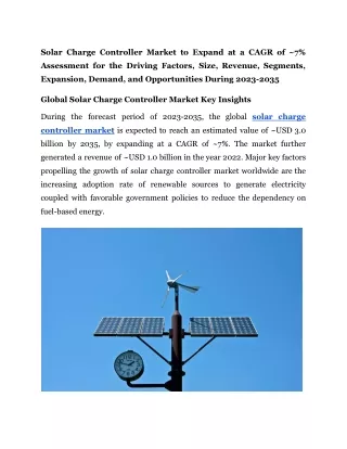solar charge controller market