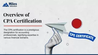 Overview of CPA Certification