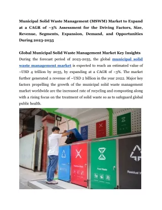 Municipal Solid Waste Management Market