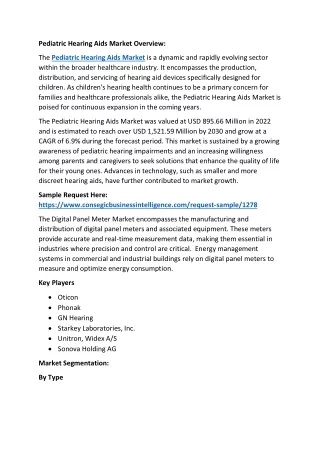Pediatric Hearing Aids Market