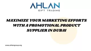 Maximize Your Marketing Efforts with a Promotional Product Supplier in Dubai