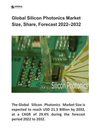 Silicon Photonics Market S